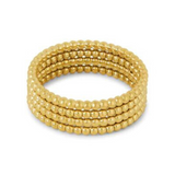 Anel Minimalista Bolinhas Banhado a Ouro 18K