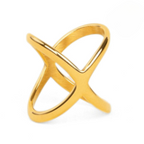 Anel X Banhado Ouro 18k