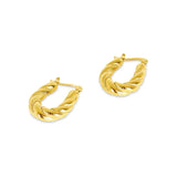 Brincos Argola Torcido Banhado a Ouro 18k