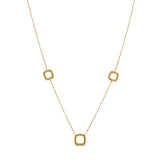 Colar com Pingentes Romanos Banhado a Ouro 18K