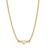 Colar Pingente Coração de Mãos Banhado a Ouro 18k