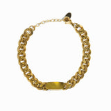 Pulseira com Medalhão Banhado a Ouro 18k