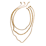 Colar Fayra Triplo Banhado a Ouro 18K
