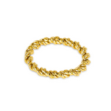 Anel Espiral Banhado a ouro 18K