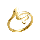 Anel Cobra Banhado a Ouro 18k