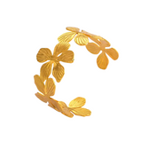 Bracelete Flor Banhado a Ouro 18K