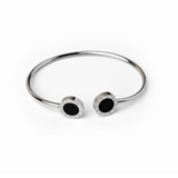 Bracelete Pudra Ônix Dupla