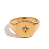 Anel Serena Banhado a Ouro 18k