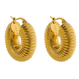 Brinco Argola Grossa Banhado a Ouro 18K