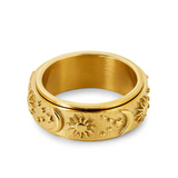 Anel Eclipse Banhado a Ouro 18K
