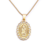 Colar Pingente Virgem Maria com Zircônia