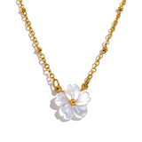 Colar com Pingente Flor Natural Shell Premium