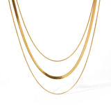 Colar Triplo Banhado a Ouro 18K