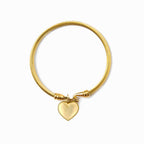 Bracelete Pingente Coração Banhado a Ouro 18k