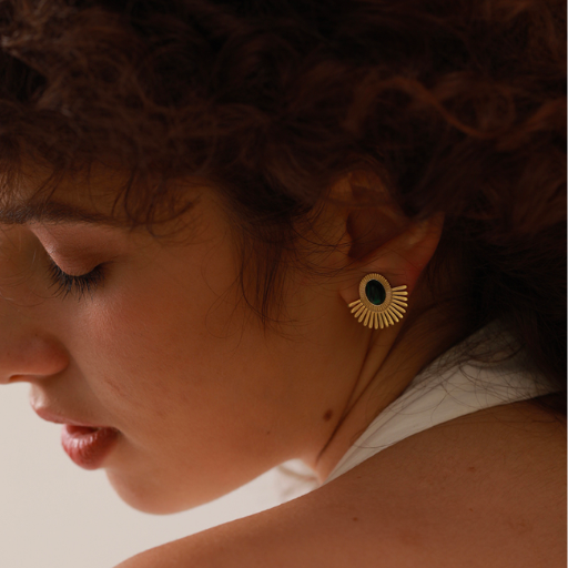 Brinco Flor Banhado a Ouro