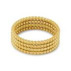 Anel Minimalista Bolinhas Banhado a Ouro 18K