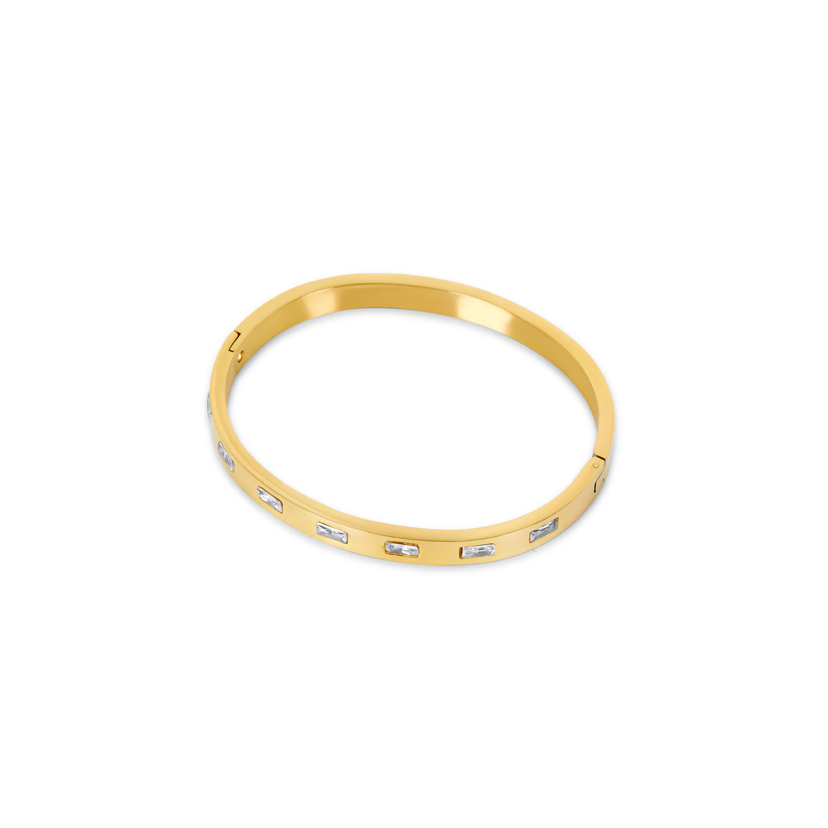 Bracelete com Zircônias Retangulares