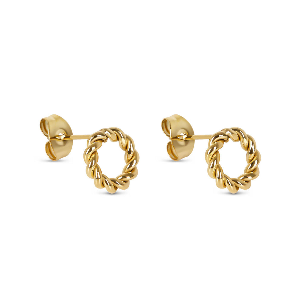 Brincos Rope Banhado a Ouro 18k