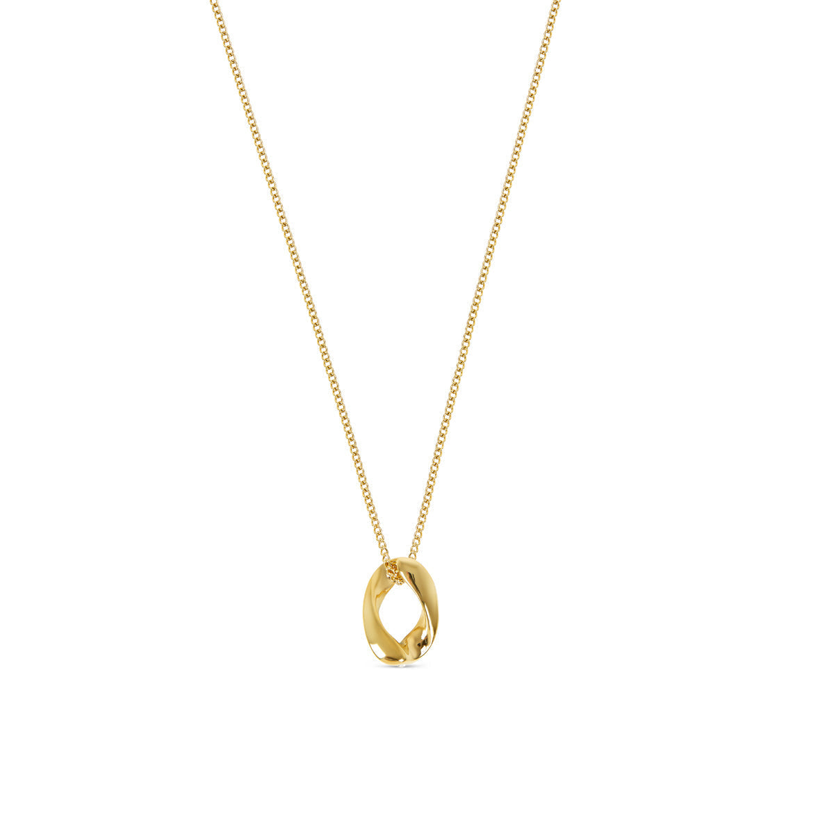 Colar com Pingente Irregular Banhado a Ouro 18K