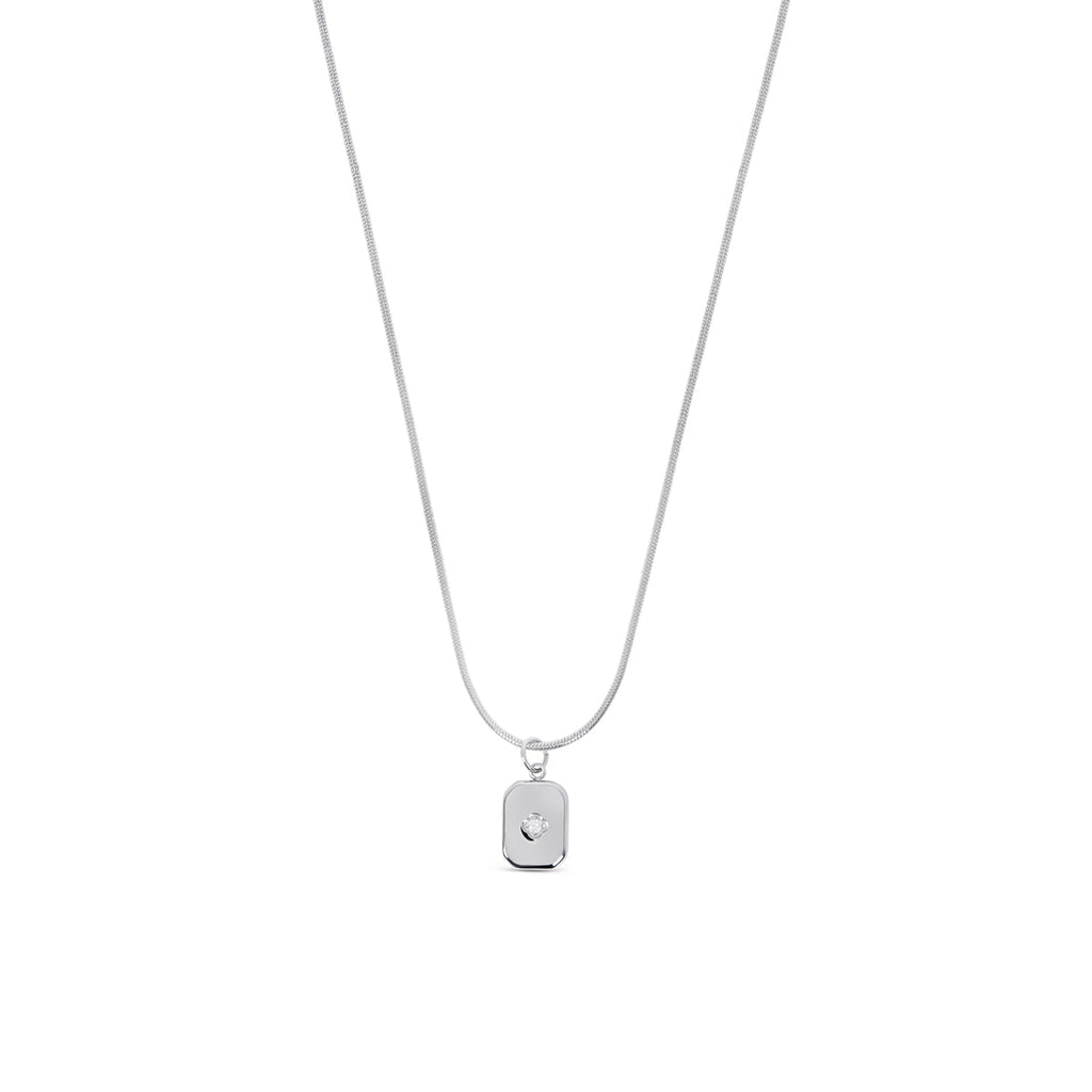 Colar Pingente Medalha com Zircônia
