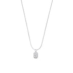 Colar Pingente Medalha com Zircônia