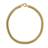Colar Textura de Cobra Banhado a Ouro 18K