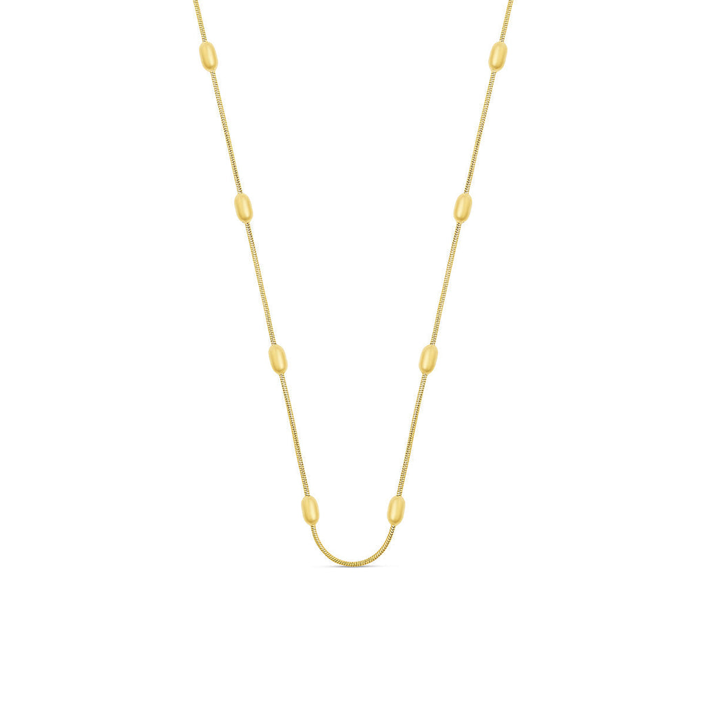 Colar com Detalhes de Bolas Banhado a Ouro 18K