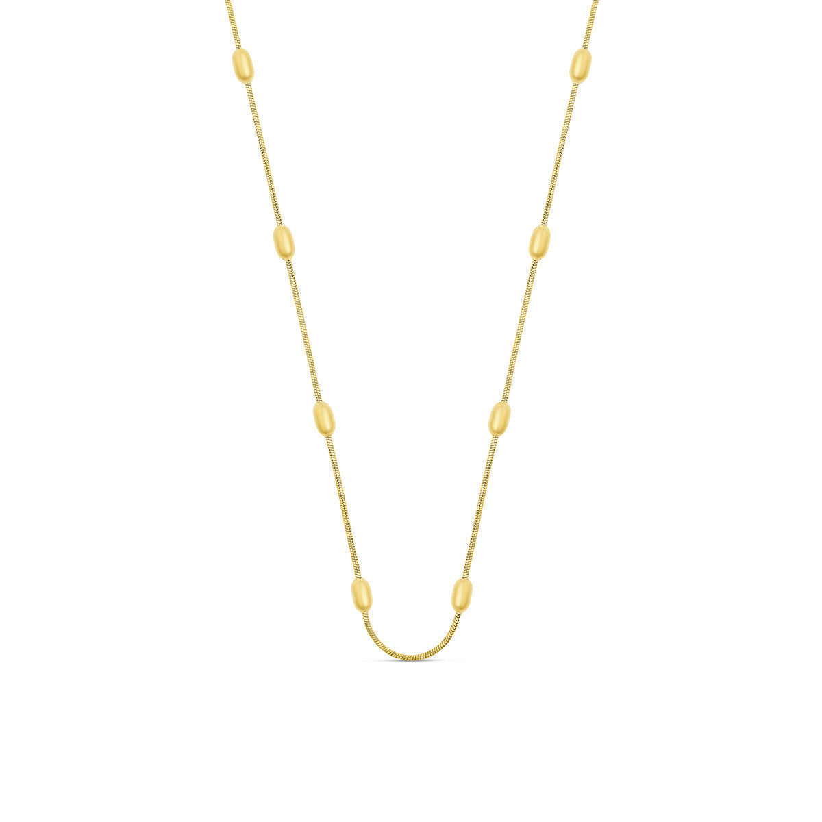 Colar com Detalhes de Bolas Banhado a Ouro 18K