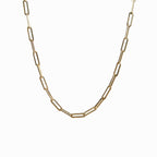 Colar de Corrente de Clipe Banhado a Ouro 18K