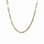 Colar de Corrente de Clipe Banhado a Ouro 18K