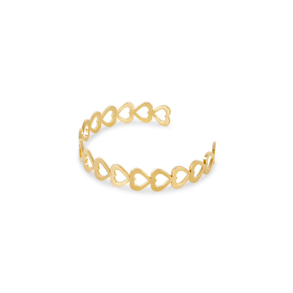 Pulseira Coração Banhado a Ouro 18K