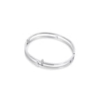 Bracelete Cruz Cravejado com Zircônia Prata