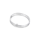 Bracelete Cruz Cravejado com Zircônia Prata
