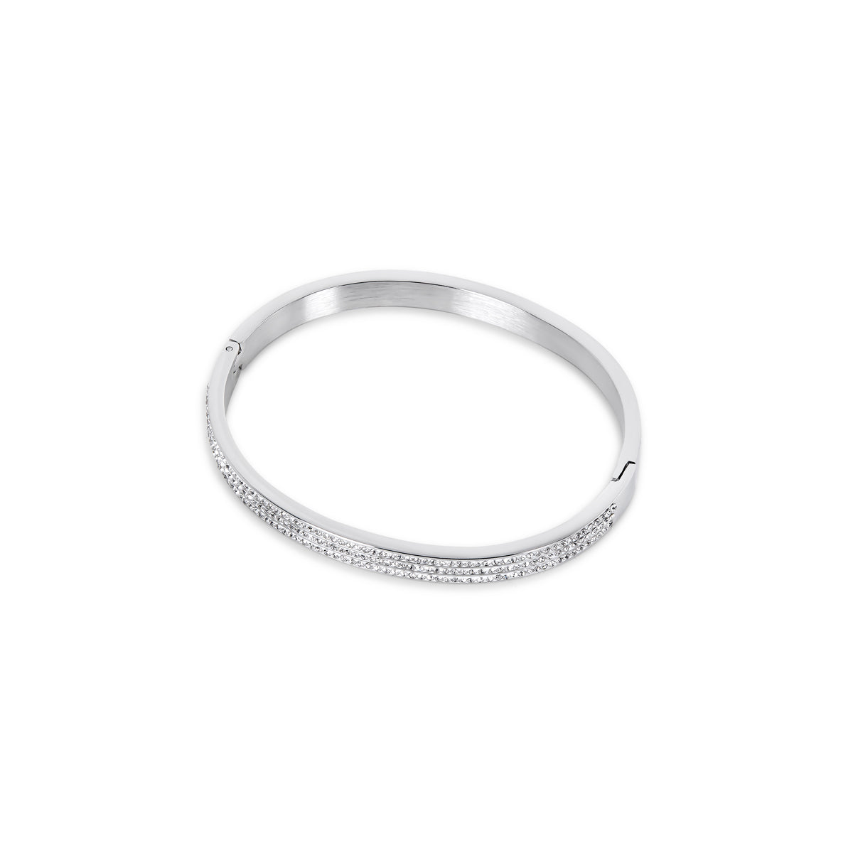 Pulseira Cravejada com Zircônia Prata