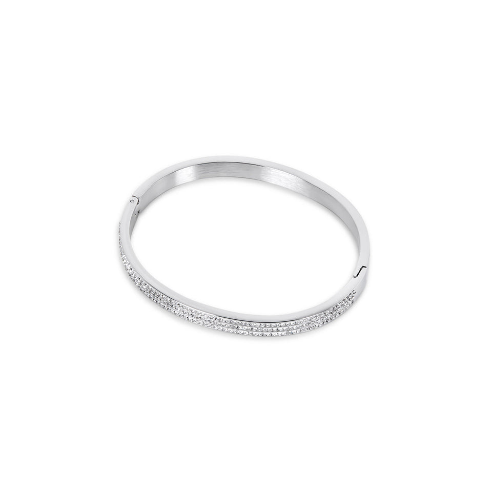 Pulseira Cravejada com Zircônia Prata