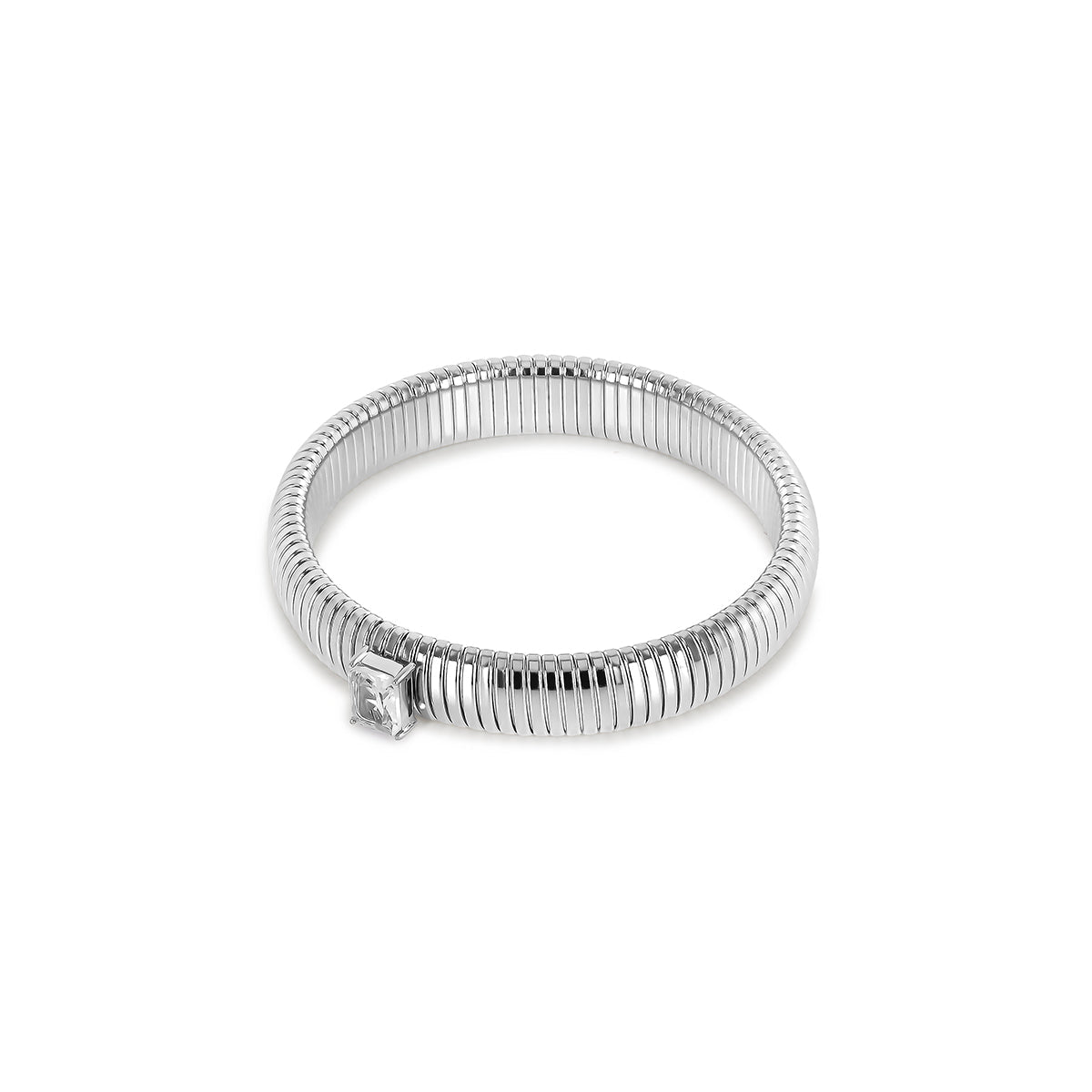 Bracelete Texturizado com Zircônia