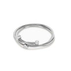 Bracelete Espiral com Pedras de Zircônia Prata