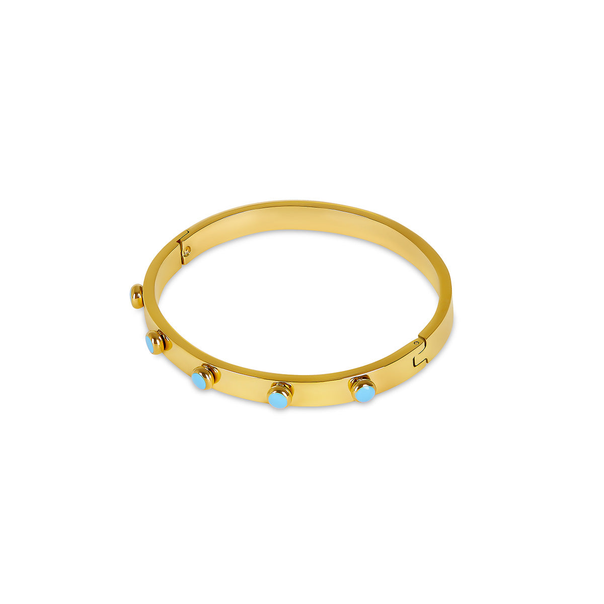 Bracelete de Pedras Azuis Banhado a Ouro 18k