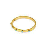 Bracelete de Pedras Azuis Banhado a Ouro 18k