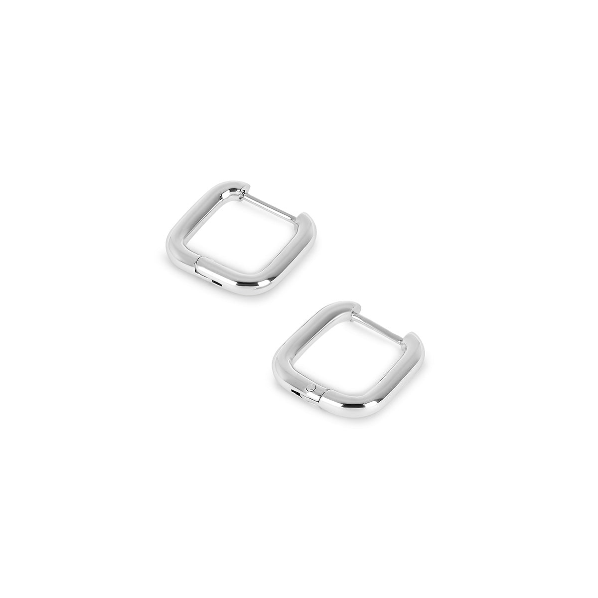 Brinco de Argola Quadrado Prata