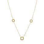 Colar com Pingentes Romanos Banhado a Ouro 18K