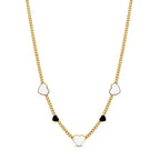 Colar com Corações Banhado a Ouro 18K