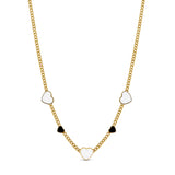 Colar com Corações Banhado a Ouro 18K