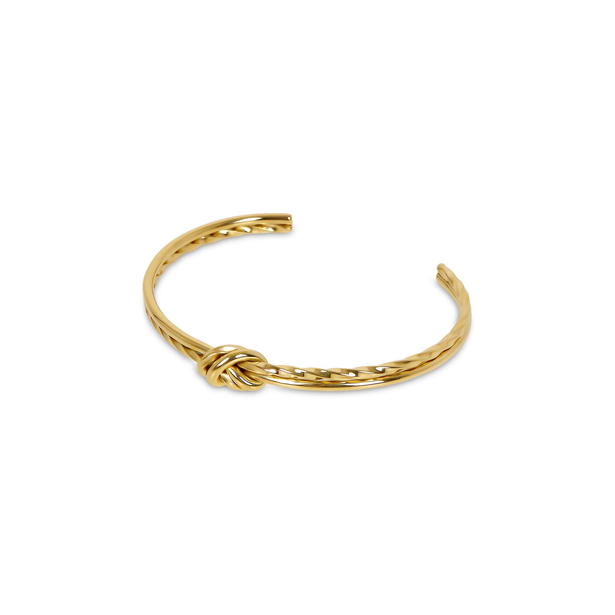 Pulseira Nó Torcido Banhado a Ouro 18K