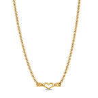 Colar Pingente Coração de Mãos Banhado a Ouro 18k
