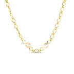 Colar de Pérola em Cadeias Banhado a Ouro 18K