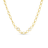 Colar de Pérola em Cadeias Banhado a Ouro 18K