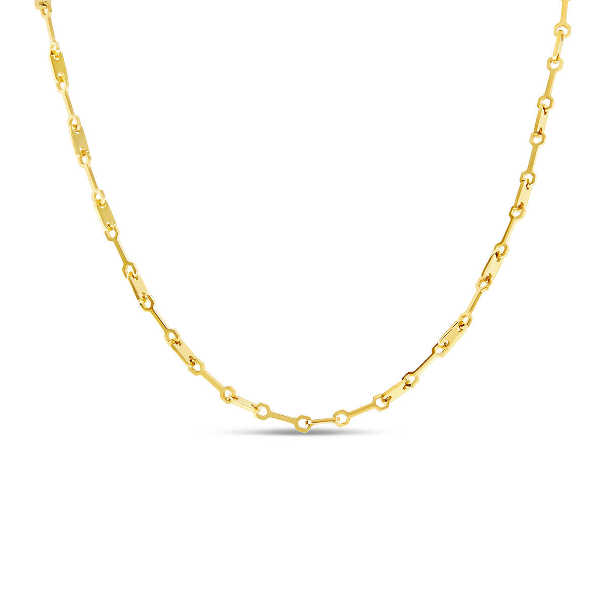 Colar de Corrente de Clip Banhado Ouro 18k