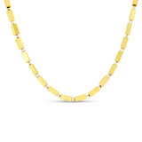 Colar Charme Retangular Banhado a Ouro 18K