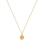 Colar Inicial Hexagonal Banhado a Ouro 18k